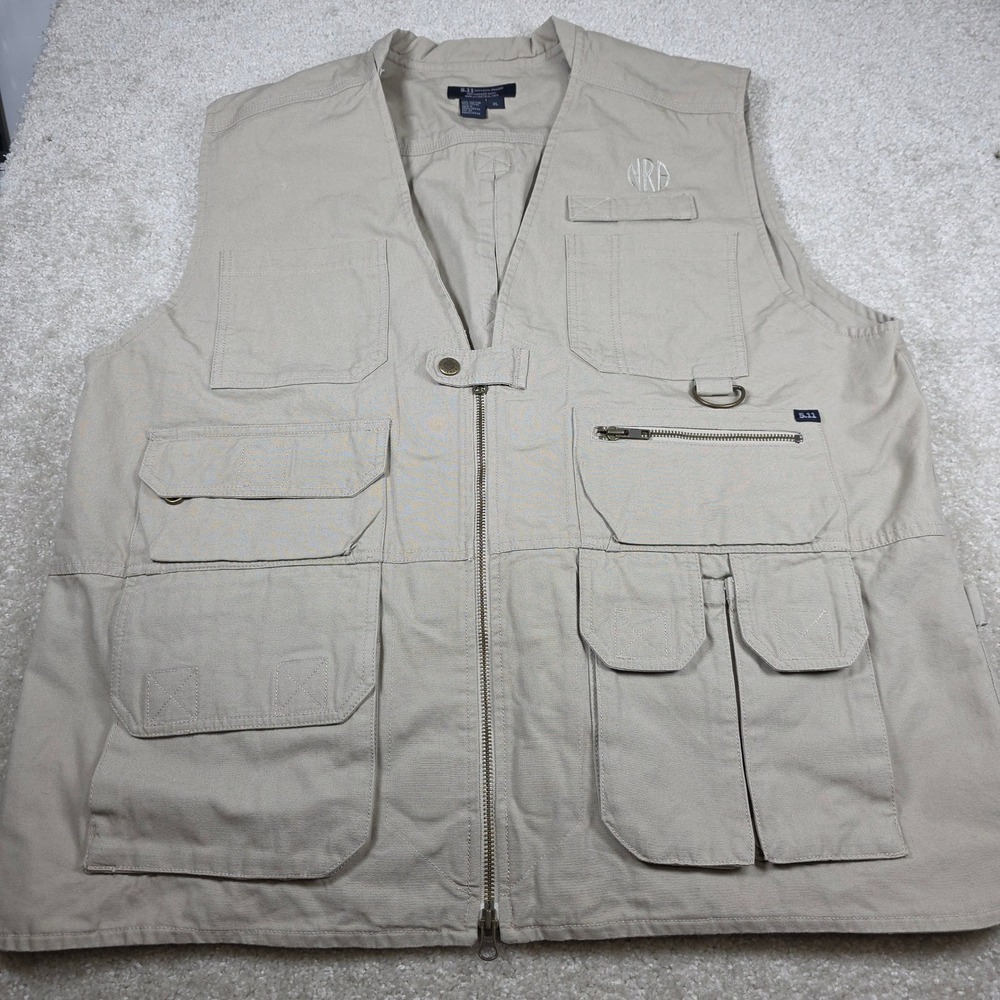 5.11 Tactical Vest NRA XL Mens Multi‎ Pocket Outdoors Utility Shooting Logo